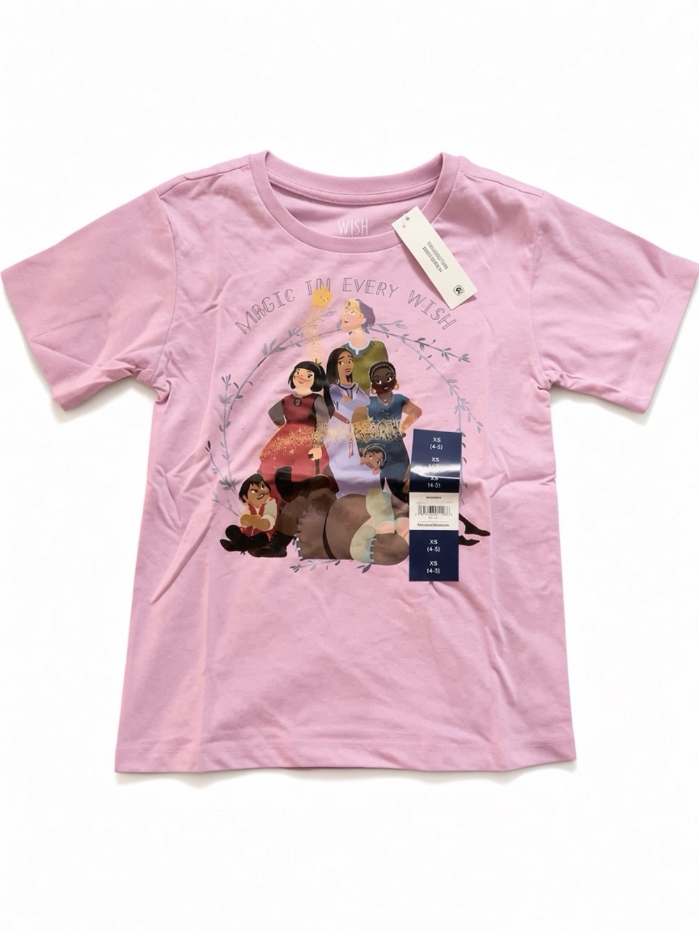 Disney Wish Girls Pink Magic In Every Wish Graphic T Shirt XS-XL NWT